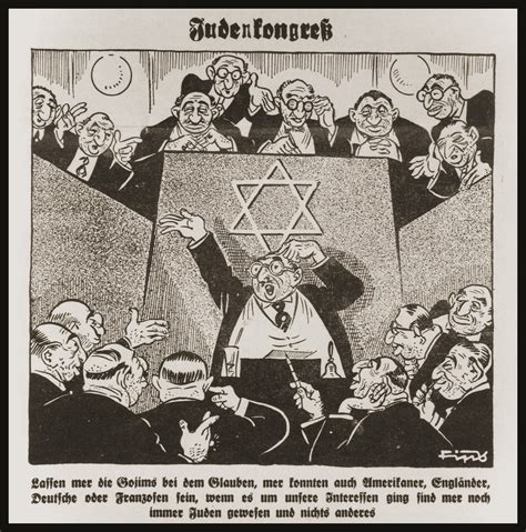 Caricature On The Front Page Of The Nazi Publication Der Stuermer