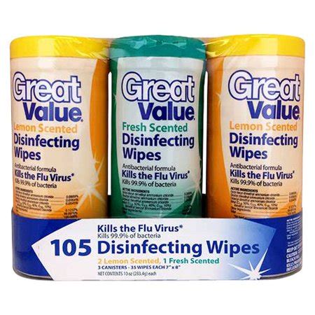Great value brand disinfectant spray. Great Value Disinfecting Wipes, Fresh Scent/Lemon, 3 Count ...