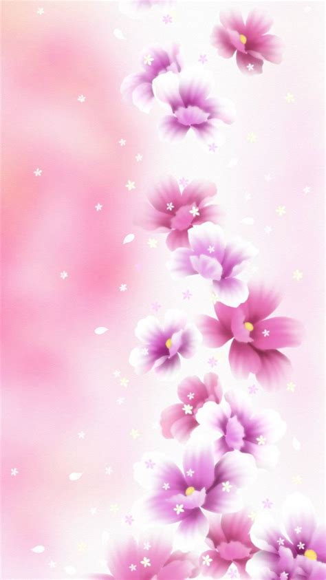 Dreamy Pink Flower Bouquet Iphone 8 Wallpaper Download