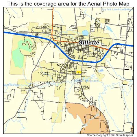 Aerial Photography Map Of Gillette Wy Wyoming