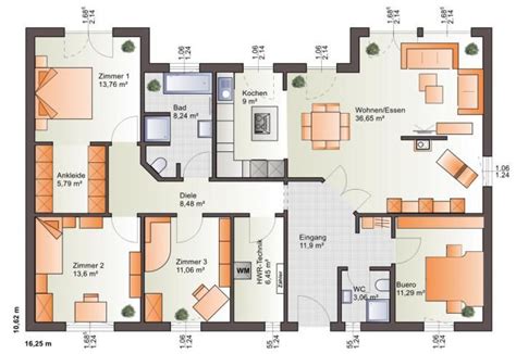 Bungalow house plans with garage and house plan drummond. Bärenhaus Bungalow One 139 | Haus bungalow, Haus grundriss ...