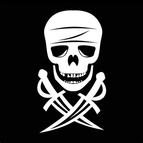 Silhouette Jolly Roger Royalty Free Stock Svg Vector And Clip Art