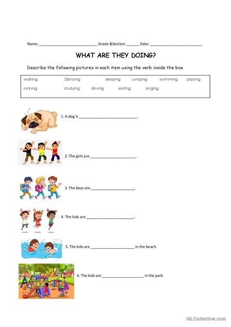 What Are They Doing General Gramma English Esl Worksheets Pdf And Doc