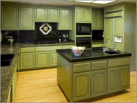 Check out our kitchen cabinets selection for the very best in unique or custom, handmade pieces from our shelving shops. Sage Green Kitchen Cabinets With Black Appliances | Wow Blog