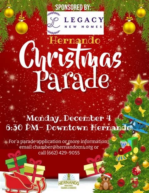 Annual Christmas Parade Dec 4 2023 Hernando Main Street Chamber Of