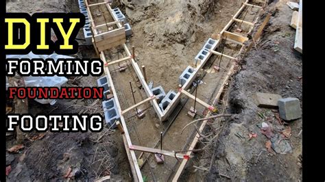 Diy Concrete Forms Forming The Foundation Footings Youtube