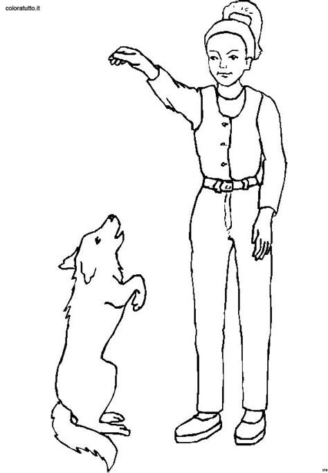Piace colorare disegni è sintomo di fantasia e di creatività. Persone Con Animali 4, Disegni per bambini da colorare