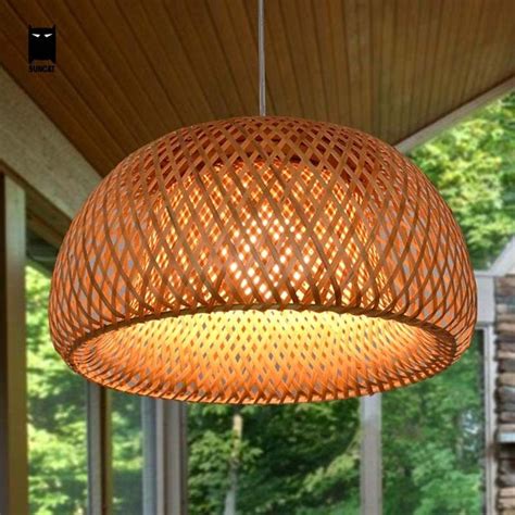 Greenstell rattan wicker egg hammock chair you can even hang it from the ceiling of your living room or bedroom if you want to. Bamboo Wicker Rattan Shade Pendant Light Fixture Rustic ...
