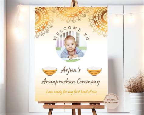 Annaprashan Welcome Sign First Rice Feeding Ceremony Sign Etsy