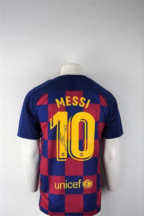 Barcelona Thuisshirt 2019 2020 Gesigneerd Door Lionel Messi Incl