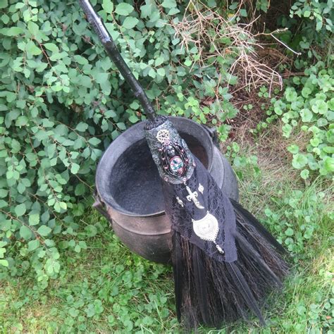 Witchs Broom The Morrigan Raven Totem Wicca And Etsy