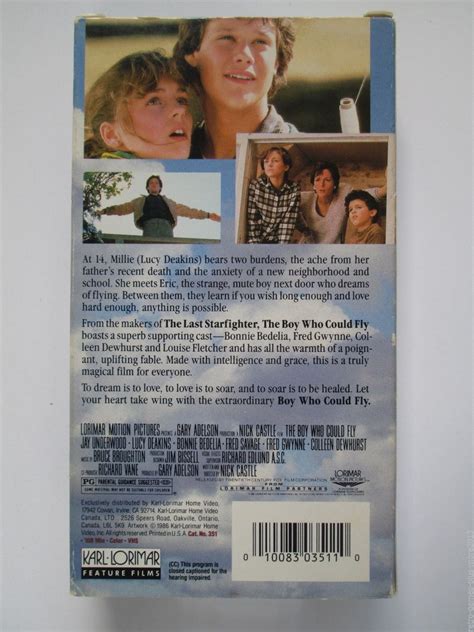 The Boy Who Could Fly Vhs Rare Htf Ntsc Lucy Deakins Jay