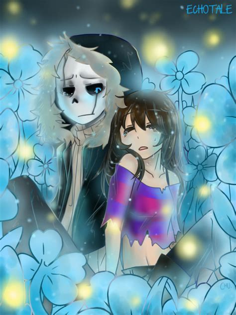 Gaster Sans And Frisk Echotale Undertale Drawings