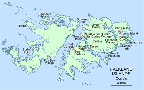 ilhas falkland cartografia mapa