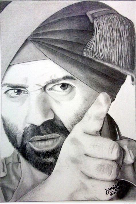 Sketch Of Sunny Deol - DesiComments.com