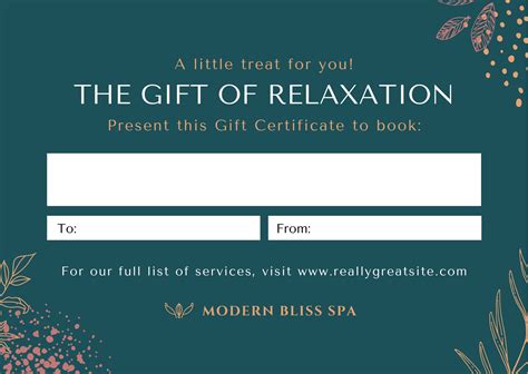 Massage Gift Certificate Templates