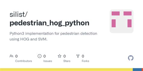 Github Silistpedestrianhogpython Python3 Implementation For
