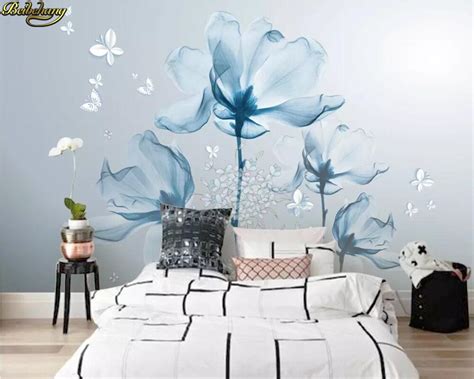 Beibehang Custom Wallpaper 3d Mural 3d Stereo Flower Wall Simple