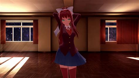 Ddlc Mmd A Little Bit Of Monika Youtube