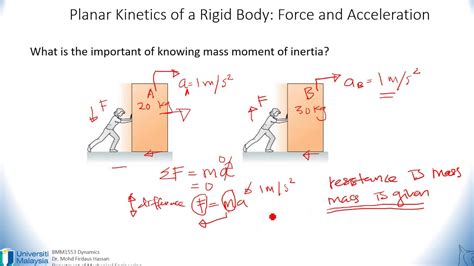 Video 1 Planar Kinetics Of A Rigid Body Force And Acceleration Youtube