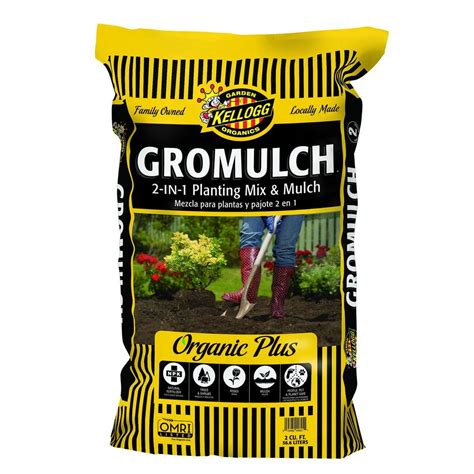 It has excellent drainage, yet holds enough water at the root zone for great growth. Kellogg Garden Organics 2 cu. ft. Gromulch 2-in-1 Planting ...