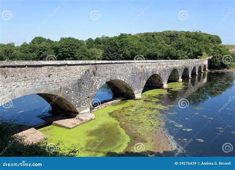 Old Eight Arch Bridge In Welsh Countryside Stock Photo Image 39276439