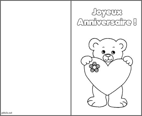 Joyeux Anniversaire A Colorier