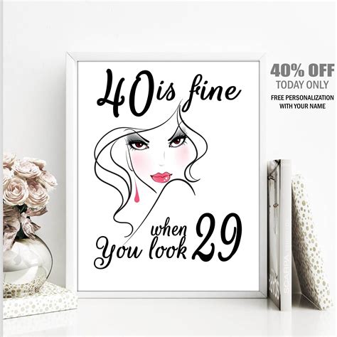 40th Birthday Woman 40th Birthday Presents 40th Birthday Etsy