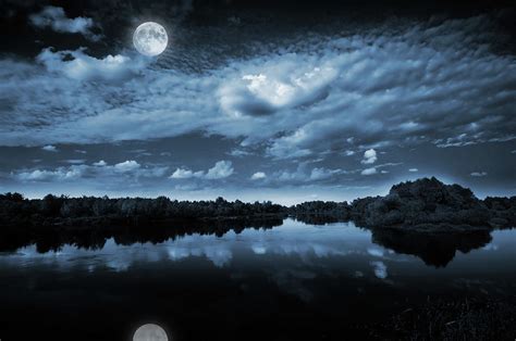 Moonlight Over A Lake Photograph By Jaroslaw Grudzinski