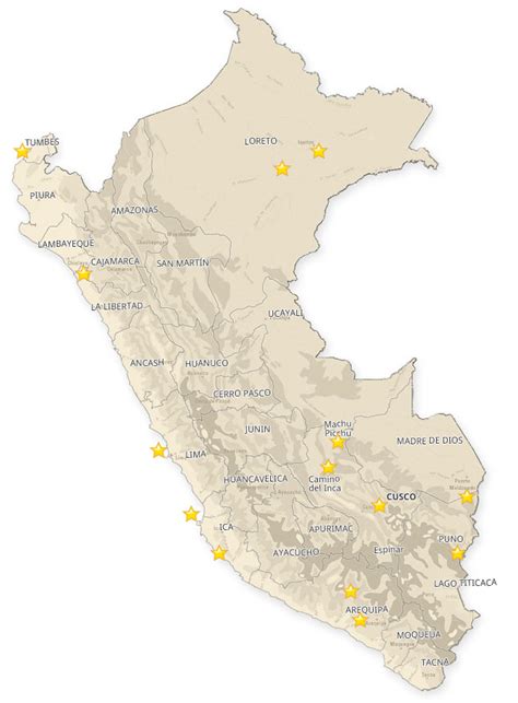 Peru Attractions Map