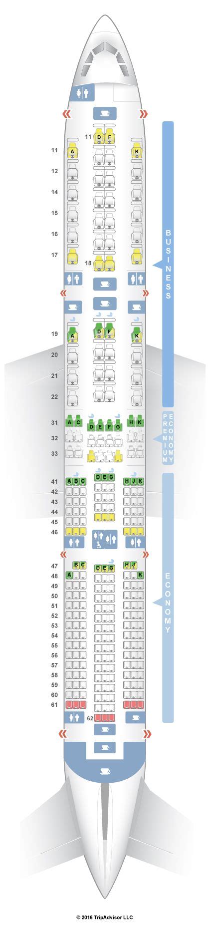 Seatguru Seat Map Singapore Airlines Airbus A350 900 359 Cathay