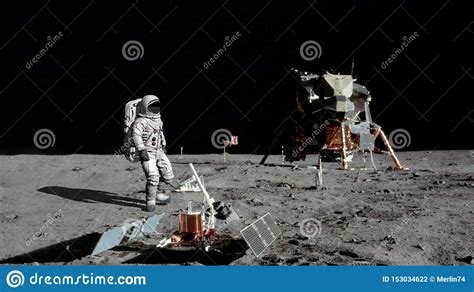 Representaci N D Astronauta Que Recorre En La Luna Animaci N Del Cg