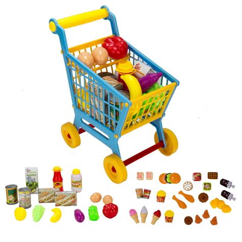 Jumbo 70 Piece Shopping Cart With Desserts Pretend Play Set Walmart