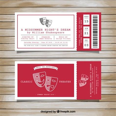 Printable Theater Ticket Template Printable World Holiday