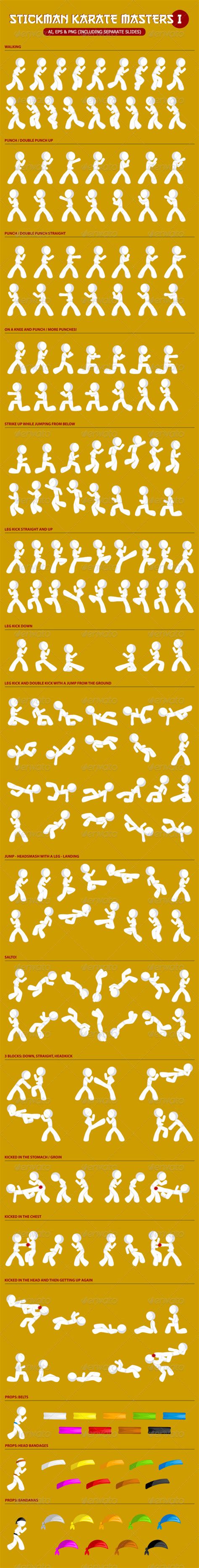 Stickman Karate Masters Sprite Sheet Animation Tutorial Pixel Art