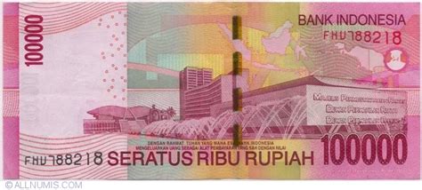 Convert 1 indonesian rupiah to malaysian ringgit. 100000 Rupiah 2011, 2011 Issue - Indonesia - Banknote - 4410