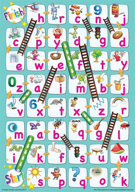 Lowercase Alphabet Chutes And Ladders Game Super Simple Alphabet