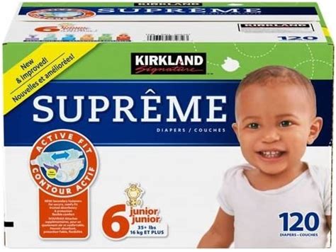Kirkland Signature Supreme Diapers Size 6 Quantity 120 By Kirkland