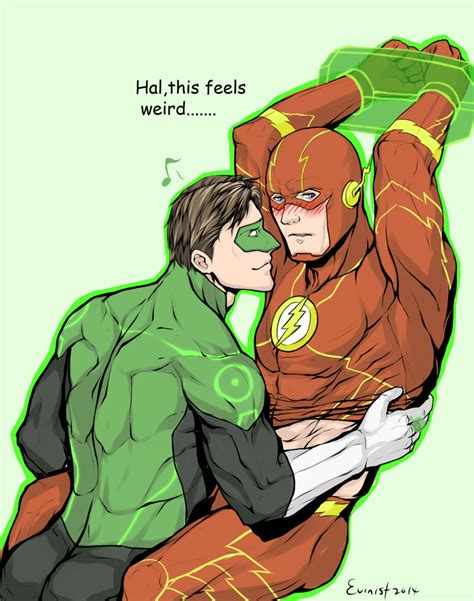Green Lantern Hal Jordan The Flash And Barry Allen Dc Comics And 2 More Drawn By Evinist