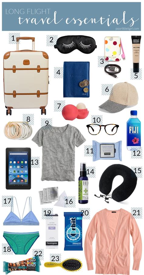 Long Flight Travel Essentials Travel Packing Guide Poor Little It Girl