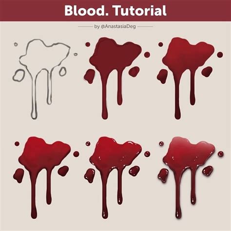 Как рисовать кровь туториал 98 фото