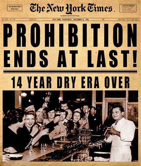 Prohibition Ends At Last New York Times Photograph By Digital