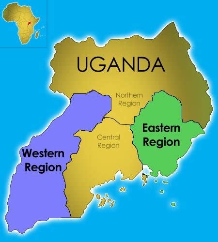 Map Of Uganda Showing The Regions Of The Country Download Scientific