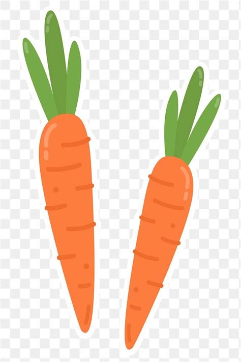 Png Colorful Carrot Food Sticker Clipart Free Image By