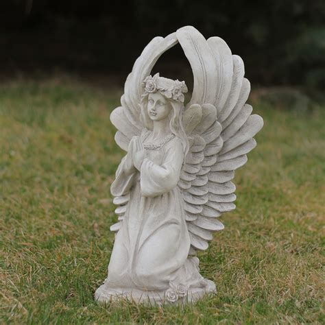 1525 Angel Kneeling In Prayer Outdoor Garden Statue Christmas Central