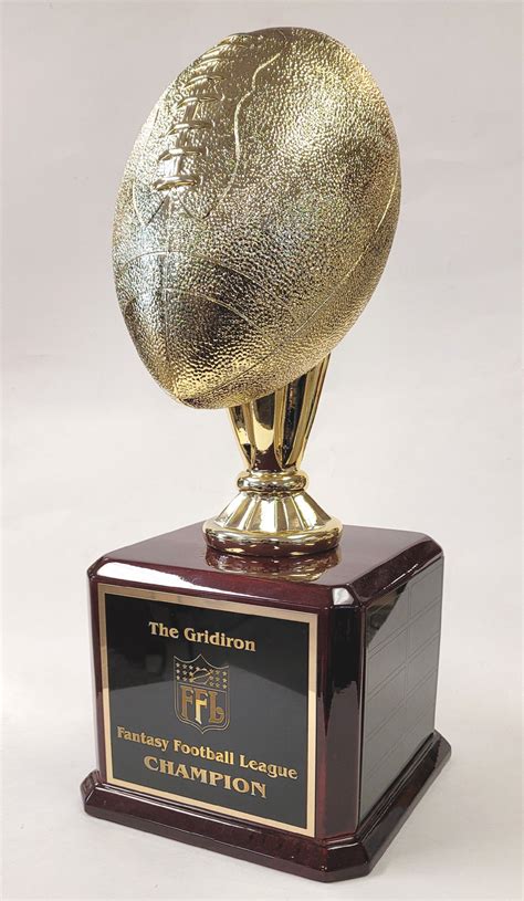 17 Tall Gold Plated Fantasy Football Traveling Trophy Best Trophies