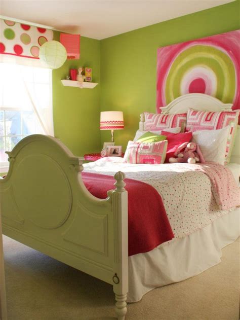 Bedroom Vibrant Pink And Green Girls Bedroom Green And Pink Bedroom