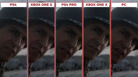 Call Of Duty Ww2 Graphics Comparison Ps4 Ps4 Pro