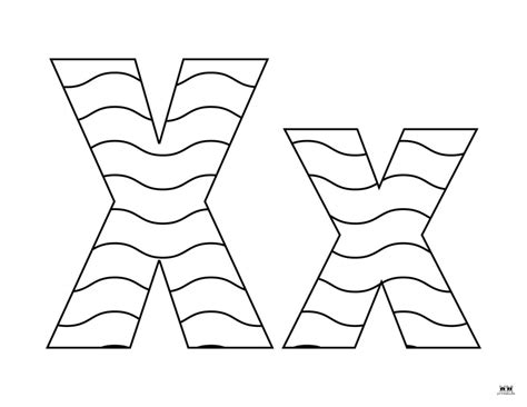 Printable Alphabet Outline Letters X