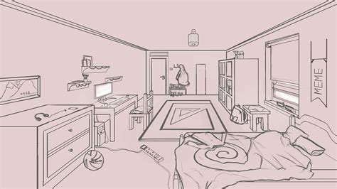 Stuart Mackay Bedroom Perspective Drawing